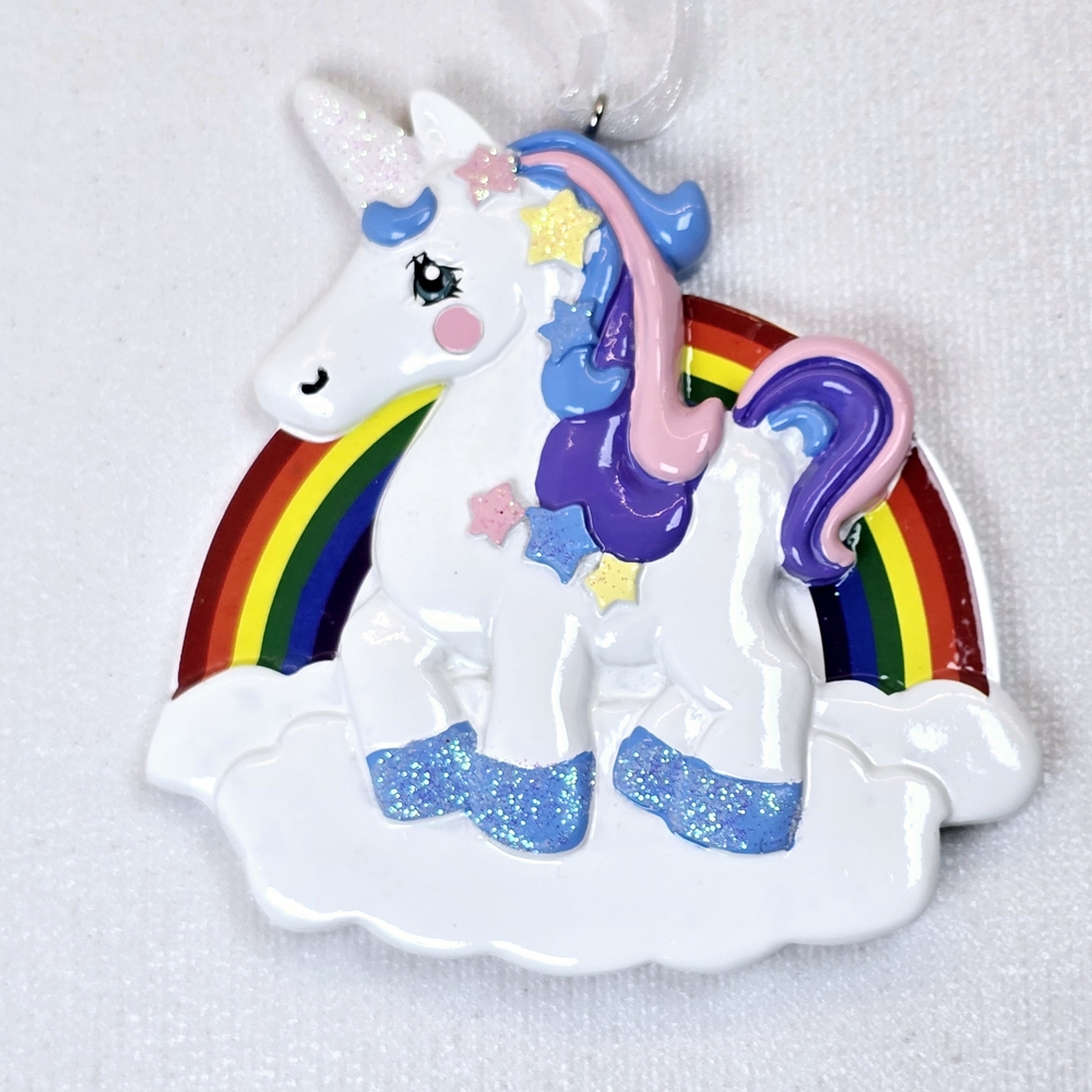 Hallmark Ornament Unicorn With Rainbow Holidays Christmas Birthday